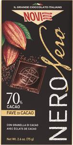 TAVOLETTA DI CIOCCOLATO NERO NERO GRANELLA DI CACAO