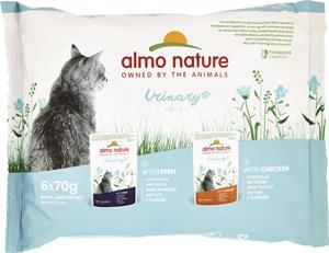 ALMO NATURE MULTIPACK HOLISTIC FUNCTIONAL 70G - URINARY SUPPORT CON PESCE E URINARY SUPPORT CON POLLO
