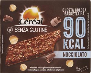 BARRETTA NOCCIOLATO CON CEREALI, CIOCCOLATO AL LATTE E NOCCIOLE  5 X 18 G - SENZA GLUTINE