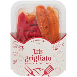 Tris grigliato peperoni carote e zucchine 200 gr