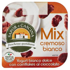 Sapor di Cascina Mix cremoso bianco Yogurt bianco dolce con cornflakes al cioccolato 150 g