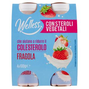 Welless con Steroli Vegetali Fragola 4 x 100 g