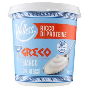 Welless Ricco di Proteine Greco Bianco 0% grassi 1 Kg