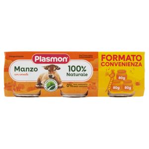 Plasmon Omogeneizzato Manzo con cereale 3 x 80 g