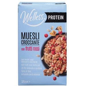 Muesli croccante protein granola cioccolato / frutti rossi 375 gr