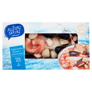 Gli Allegri Sapori del mare Zuppa pronta di pesce e frutti di mare Surgelato 500 g