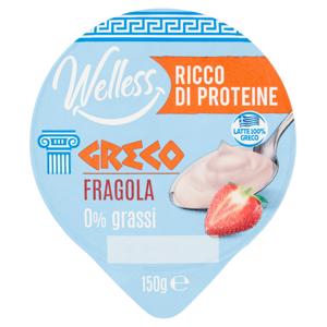 Welless Ricco di Proteine Greco Fragola 0% grassi 150 g