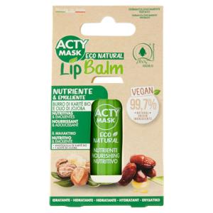 Acty Mask Eco Natural Lip Balm Nutriente Burro di Karitè Bio e Olio di Jojoba 5,5 ml