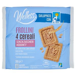Welless Frollini 4 cereali Senza Zuccheri Aggiunti* 6 x 50 g
