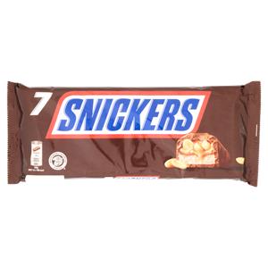Snickers Snack al cioccolato, caramello e arachidi tostate, 7 Barrette x 50g