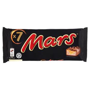 Mars Snack con Caramello Ricoperta al Cioccolato, Multipack da 7 x 45 g