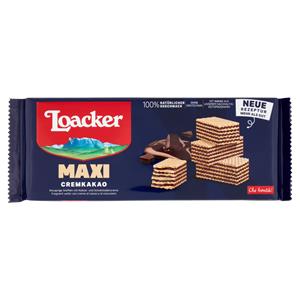 Loacker Maxi Cremkakao Wafer con crema al cacao nobile dell'Ecuador e al cioccolato Wafers 200g