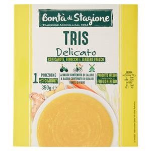 Bontà di Stagione Tris Delicato con Carote, Finocchi e Zenzero Fresco 350 g