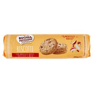 La Buona Pasticceria Biscotti con Mirtilli Rossi, Nocciole e Mela 250 g