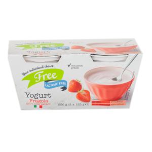 Yogurt senza lattosio assortito 2 x 125 gr-fragola