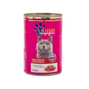 Bocconcini manzo per gatti lattina 415 gr