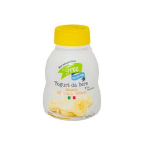 Yogurt da bere senza Lattosio alla Fragola, alla Banana 200 gr-banana