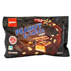 Minibarrette al cioccolato, cocco, peanuts 350 gr