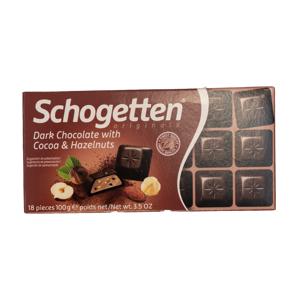 Schogetten gusti assortiti 100 gr-dark chocolate with cocoa & haselnuts