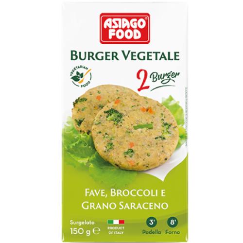 Burger Fave, Broccoli e Grano Saraceno - Cartone da 8 pezzi