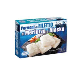 4 porzioni di filetto di merluzzo d'Alaska