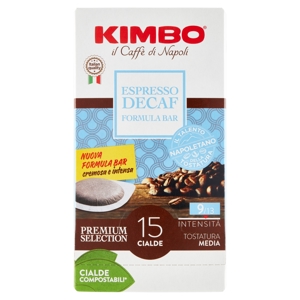 Kimbo Espresso Decaf Formula Bar 15 Cialde Compostabili* 109.5 g