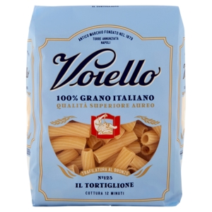 Voiello Pasta Il Tortiglione N°125 grano Aureo 100% italiano Trafilata bronzo 500g 