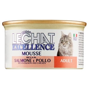 LeChat Excellence Adult Mousse Ricca in Salmone e Pollo 85 g