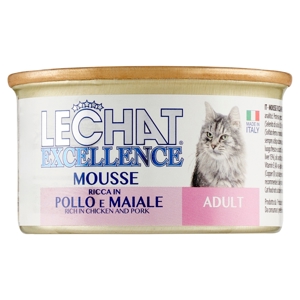LeChat Excellence Adult Mousse Ricca in Pollo e Maiale 85 g
