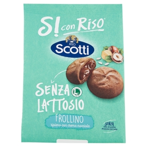 Riso Scotti Si con Riso Senza Lattosio Frollino ripieno con crema nocciola 200 g