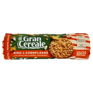 Gran Cereale Biscotti Gran cereale Riso e Cornflakes Biscotti Tubo 230 g