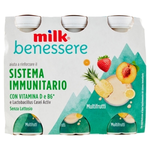 Milk benessere aiuta a rinforzare il Sistema Immunitario Multifrutti 6 x 100 g