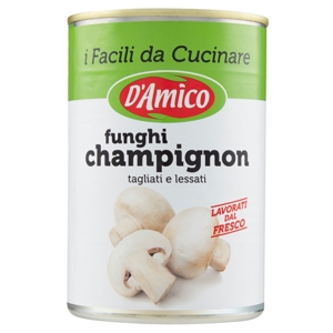 D'Amico i Facili da Cucinare funghi champignon tagliati e lessati 400 g