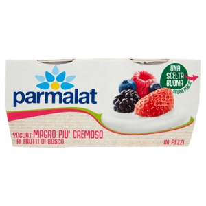 parmalat Yogurt Magro Più Cremoso ai Frutti di Bosco in Pezzi 2 x 125 g