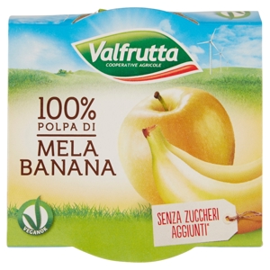 Valfrutta 100% Polpa di Mela Banana 2 x 100 g