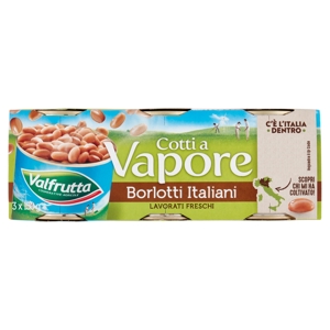 Valfrutta Cotti a Vapore Borlotti Italiani 3 x 150 g