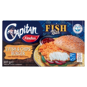 Capitan Findus Fish Bar 2 Fish & Chips Burger 227 g