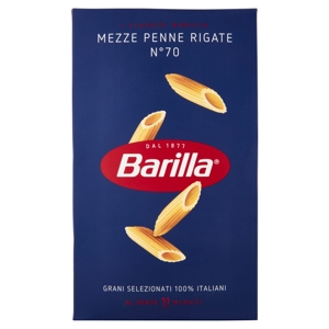 Barilla Pasta Mezze Penne Rigate n.70 100% Grano Italiano 500g