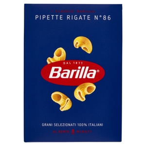 Barilla Pasta Pipette Rigate n.86 100% Grano Italiano 500g