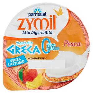 ZYMIL Alta Digeribilità Senza Lattosio Yogurt alla Greca Zero Grassi Pesca 150 g