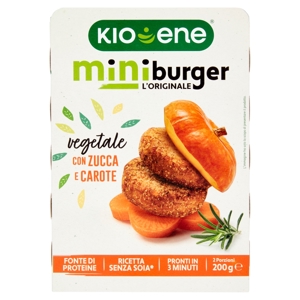 Kioene miniburger l'Originale vegetale con Zucca e Carote 200 g