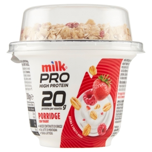 Milk Pro High Protein 20g Porridge con Yogurt Avena e Frutti Rossi 200 g