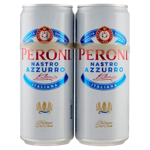 Peroni Nastro Azzurro Birra Lattina 2 x 33