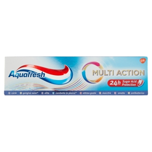 Aquafresh Multi Action Dentifricio con minerali di fluoro per rinforzare smalto e alito fresco 75 ml