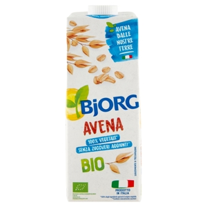 BJORG Avena Bevanda Vegetale Bio, Avena Italiana, Senza Zuccheri Aggiunti, Prodotto in Italia, 1L