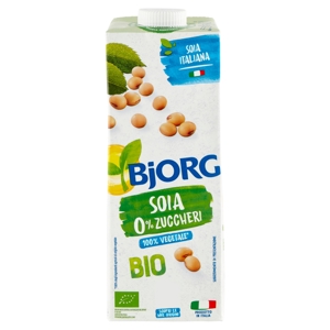 BJORG Soia 0% Zuccheri Bevanda Vegetale Bio, Soia Italiana, Senza Glutine, Prodotto in Italia, 1L
