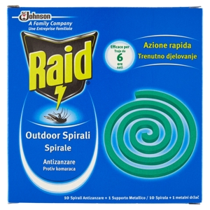 Raid Outdoor spirali spirale antizanzare 10 x 11,5 g