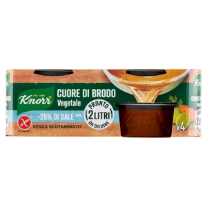 Knorr Cuore di Brodo Vegetale -25% di Sale ** 4 x 28 g