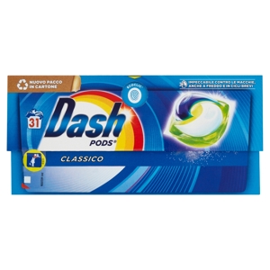 Dash Pods Detersivo Lavatrice In Capsule, Classico, 31 Lavaggi 604,5 g