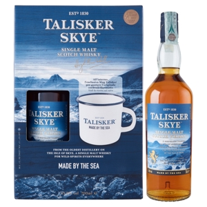 Talisker Skye Single Malt Scotch Whisky 70 cl + Talisker Metal Mug 1 pz